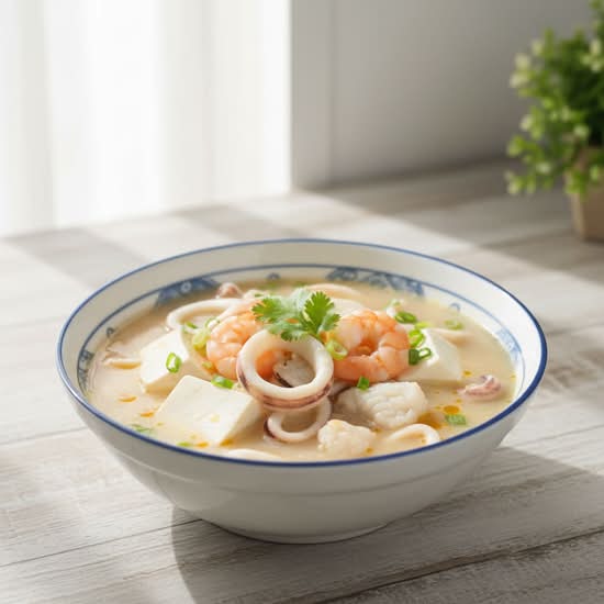 13. Seafood and Tofu in Thick Soup 海鮮豆腐羹